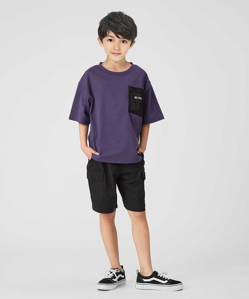 CAMP7(キャンプセブン)の「CAMP7(キャンプ7)【水陸両用】ポケットTシャツ(Tシャツ/カットソー・キッズ・ホワイト/パープル・120/105/130/150/140/160)」の6枚目の写真