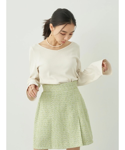 earth music&ecology（アースミュージックアンドエコロジー）の「2WAYネックリブプルオーバー（Tシャツ/カットソー・レディース・オフホワイト/ブラック/ピンクベージュ/カーキ・S/M）」の11枚目の写真