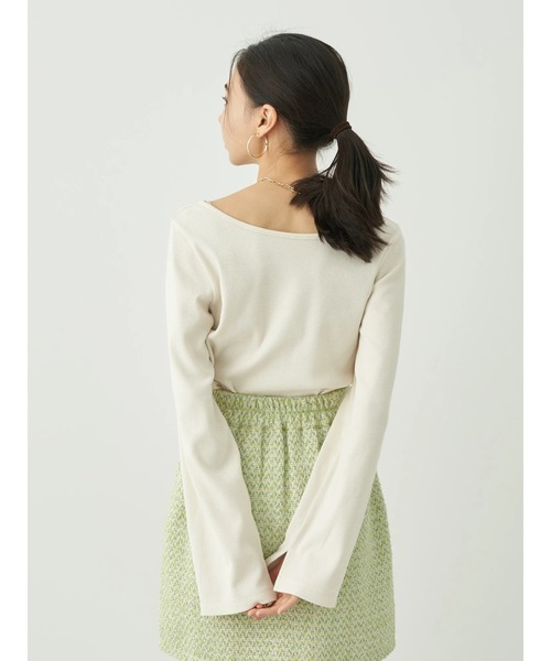 earth music&ecology（アースミュージックアンドエコロジー）の「2WAYネックリブプルオーバー（Tシャツ/カットソー・レディース・オフホワイト/ブラック/ピンクベージュ/カーキ・S/M）」の16枚目の写真