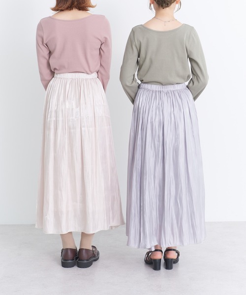 earth music&ecology（アースミュージックアンドエコロジー）の「2WAYネックリブプルオーバー（Tシャツ/カットソー・レディース・オフホワイト/ブラック/ピンクベージュ/カーキ・S/M）」の6枚目の写真