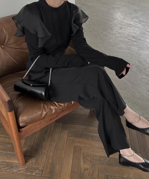 willfully オールインワン asymmetry bundle sleeve all-in-one（つなぎ/オールインワン