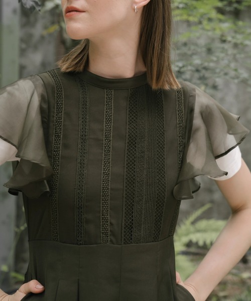 WILLFULLY（ウィルフリー）の「frill organdy back open all-in