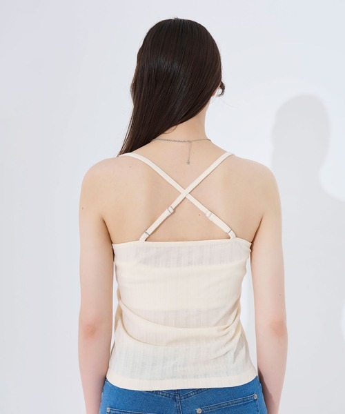 TINA：JOJUN（ティーナジョジュン）の「ヘンリーネック キャミソール TINA：JOJUN（キャミソール・レディース・アイボリー/クリーム・M）」の8枚目の写真