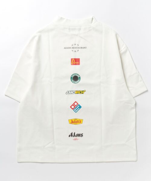 ADANS（アダンス）の「ADANS/アダンス/RESTAURANT LOGO TEE（Tシャツ/カットソー・メンズ・ホワイト/ブラック・M/L）」の3枚目の写真