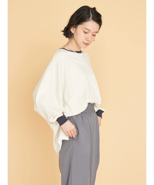 AMERICAN HOLIC（アメリカンホリック）の「ドルマンカットプルオーバー（Tシャツ/カットソー・レディース・オフホワイト/カーキ/ダークネイビー/マルチ・L/M）」の19枚目の写真