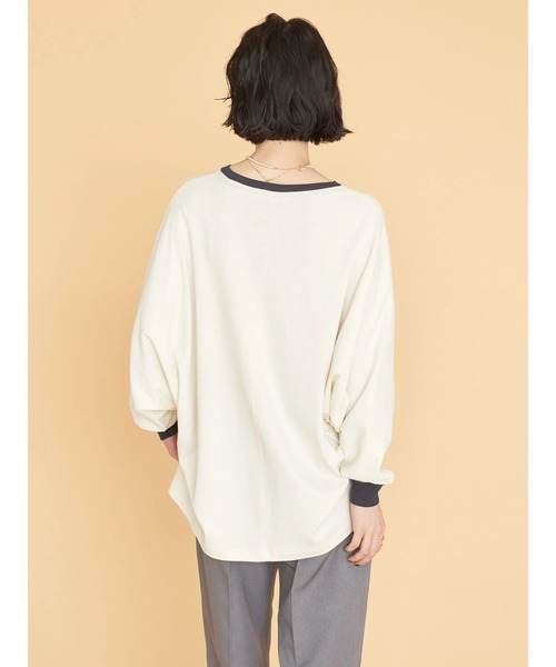 AMERICAN HOLIC（アメリカンホリック）の「ドルマンカットプルオーバー（Tシャツ/カットソー・レディース・オフホワイト/カーキ/ダークネイビー/マルチ・L/M）」の21枚目の写真