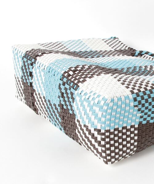 Moon Bird（ムーンバード）の「【Moon Bird/ムーンバード】メルカドバッグ（M）⑮（かごバッグ・レディース・サックスブルー・FREE）」の3枚目の写真