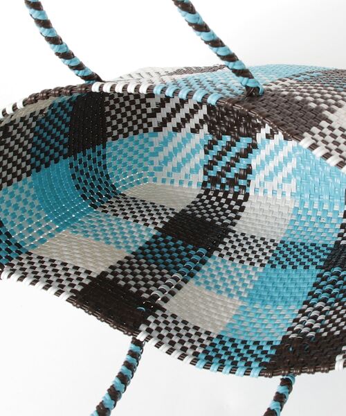 Moon Bird（ムーンバード）の「【Moon Bird/ムーンバード】メルカドバッグ（M）⑮（かごバッグ・レディース・サックスブルー・FREE）」の4枚目の写真