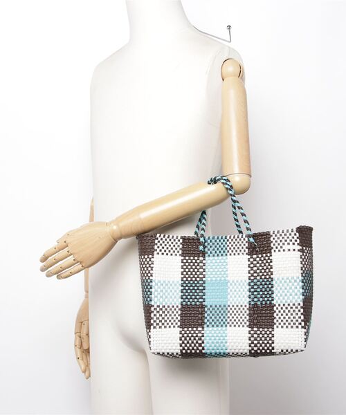 Moon Bird（ムーンバード）の「【Moon Bird/ムーンバード】メルカドバッグ（M）⑮（かごバッグ・レディース・サックスブルー・FREE）」の5枚目の写真