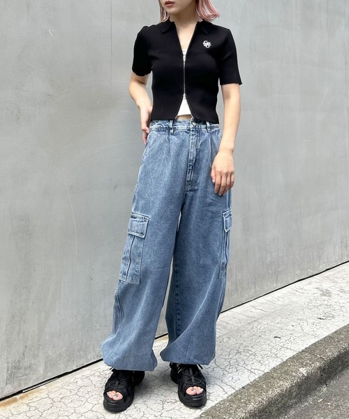 INGNI(イング)の「デニムカーゴパンツ(カーゴパンツ・レディース・ブルー系2/ブラック系その他3・FREE)」の13枚目の写真