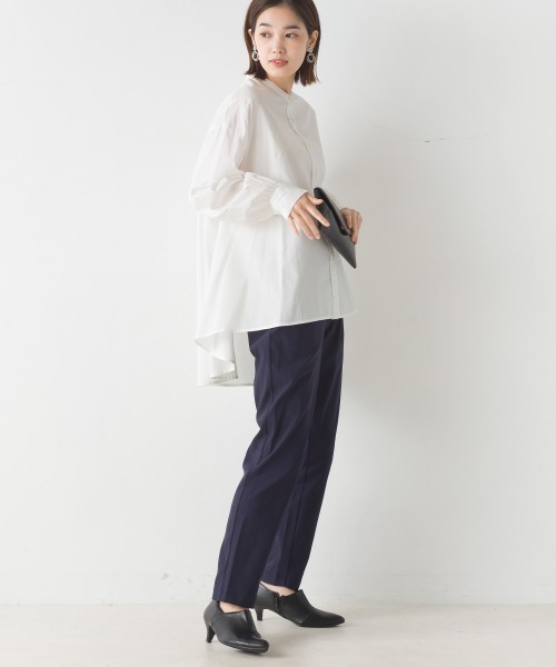 OMNES（オムネス）の「製品洗いブロード長袖フレアシャツ（シャツ/ブラウス・レディース・ブラック系その他/ブルー系その他/ホワイト/ブルー/ベージュ/ピンク・FREE）」の10枚目の写真