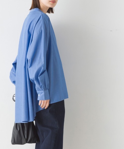 OMNES（オムネス）の「製品洗いブロード長袖フレアシャツ（シャツ/ブラウス・レディース・ブラック系その他/ブルー系その他/ホワイト/ブルー/ベージュ/ピンク・FREE）」の19枚目の写真