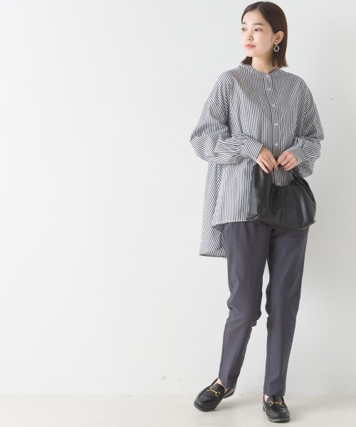 OMNES（オムネス）の「製品洗いブロード長袖フレアシャツ（シャツ/ブラウス・レディース・ブラック系その他/ブルー系その他/ホワイト/ブルー/ベージュ/ピンク・FREE）」の16枚目の写真