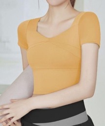 SAISON DE PAPILLON | パッド付半袖トップ ブラトップ タンクトップ スポーツウェア(スポーツブラ)