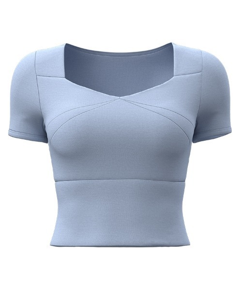 SAISON DE PAPILLON（セゾンドパピヨン）の「パッド付半袖トップ ブラトップ タンクトップ スポーツウェア（スポーツブラ・レディース・ブラック/グレー/パープル/ピンク/イエロー/グリーン/ベージュ/ブルー・L/M）」の10枚目の写真