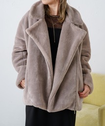 Omekashi | ファーライダースジャケット(ライダースジャケット)