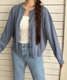 【8色展開】ベーシッククルーネックカーディガン