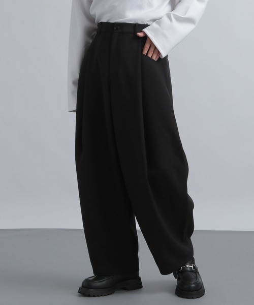HARE（ハレ）の「スソバルーンワイドパンツ(HARE)（スラックス・メンズ・ブラック/グレー/レッド・FREE）」の5枚目の写真
