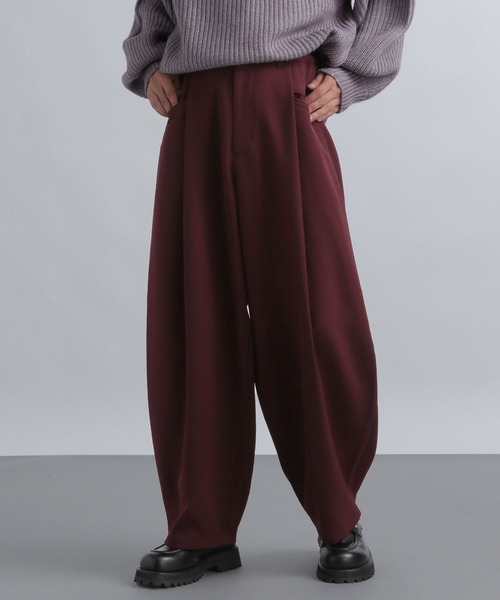 HARE（ハレ）の「スソバルーンワイドパンツ(HARE)（スラックス・メンズ・ブラック/グレー/レッド・FREE）」の9枚目の写真
