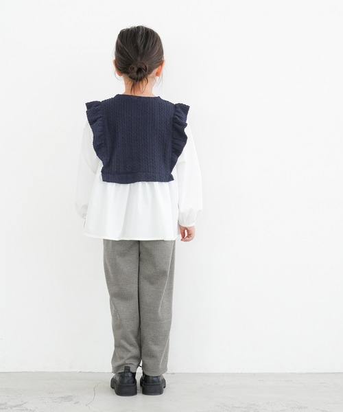 coca(coca)(コカ)の「キッズ ニットソードッキングチュニック(チュニック・キッズ・ネイビー・110/120/130/140)」の6枚目の写真