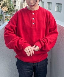 Healthknit | 【 HealthKnit / ヘルスニット 】 クラシック スウェット ヘンリーネック 長袖 プルオーバー 54005 SHP(スウェット)