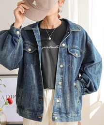 Social GIRL（ソーシャルガール）の「ボリューム袖 オーバーサイズデニムジャケット Gジャン（デニムジャケット）」