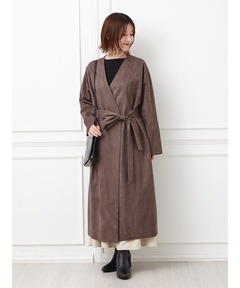 ジャケット・アウター Grace Wrap Coat Grace Wrap Coat（ノーカラーコート）｜Her lip to（ハーリップ