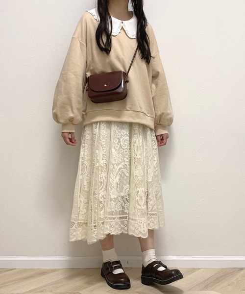 Cham.（チャム）の「レースフレアスカート（スカート・レディース・ベージュ・F）」の8枚目の写真