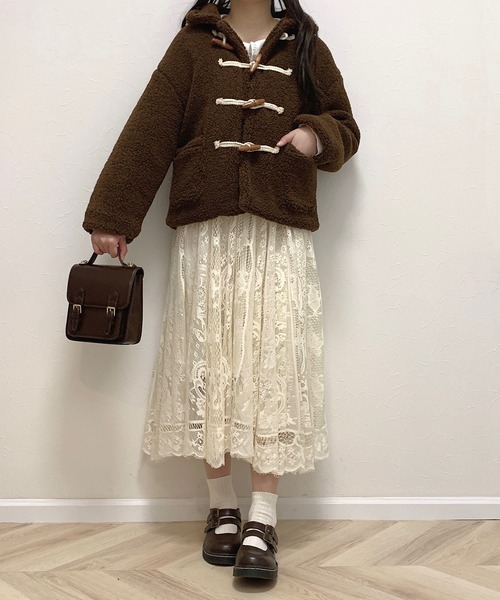 Cham.（チャム）の「レースフレアスカート（スカート・レディース・ベージュ・F）」の10枚目の写真