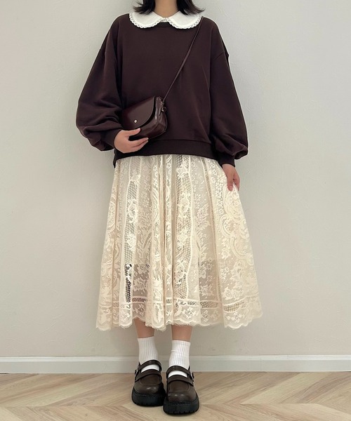 Cham.（チャム）の「レースフレアスカート（スカート・レディース・ベージュ・F）」の15枚目の写真