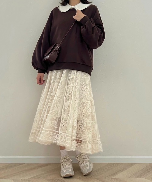 Cham.（チャム）の「レースフレアスカート（スカート・レディース・ベージュ・F）」の16枚目の写真