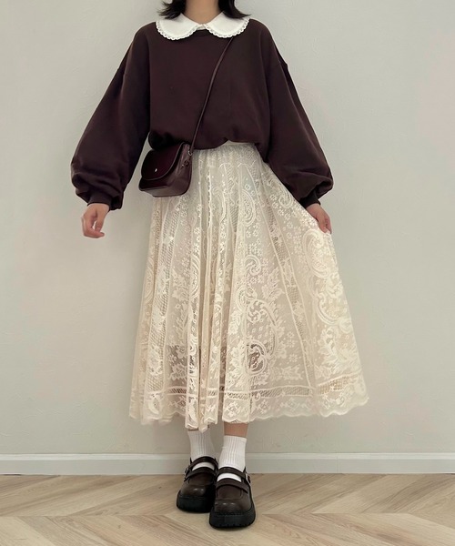 Cham.（チャム）の「レースフレアスカート（スカート・レディース・ベージュ・F）」の17枚目の写真