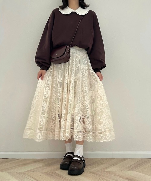 Cham.（チャム）の「レースフレアスカート（スカート・レディース・ベージュ・F）」の18枚目の写真