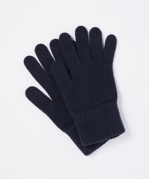 Joshua Ellis（ジョシュアエリス）の「Joshua Ellis PLAIN KNIT GLOVES ジョシュアエリス カシミヤ 手袋（手袋・メンズ・ネイビー/グレー/オフホワイト/ブラック・FREE）」の4枚目の写真