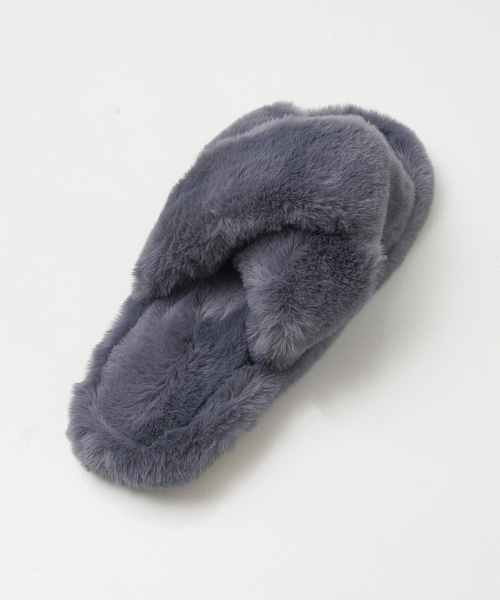 collex(コレックス)の「クロスエコファースリッパ(ルームシューズ/スリッパ・レディース・グレー/ベージュ・フリー)」の11枚目の写真