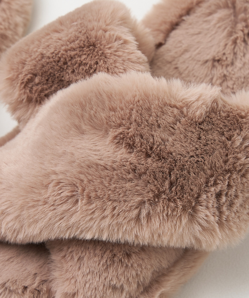 collex(コレックス)の「クロスエコファースリッパ(ルームシューズ/スリッパ・レディース・グレー/ベージュ・フリー)」の15枚目の写真