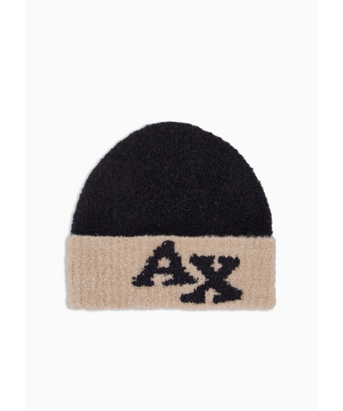 ARMANI EXCHANGE(アルマーニエクスチェンジ)の「【A|X アルマーニ エクスチェンジ】ビッグAXロゴ ニットキャップ(ニットキャップ/ビーニー・メンズ・ワインレッド/ネイビー・FREE)」の4枚目の写真