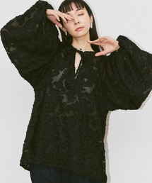2way jacquard volume blouse / 2wayジャガードボリュームブラウス