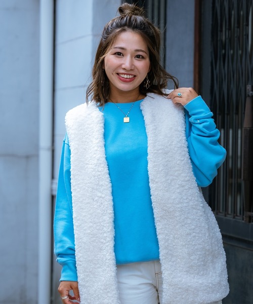 セール】RIKKA FEMME/リッカファム ベスト モコモコベスト ミドル丈