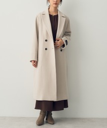 YECCA VECCA | ウール混ダブルロングコート(チェスターコート)