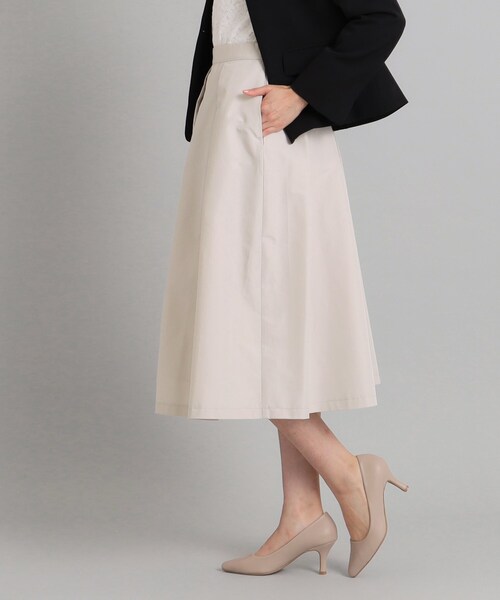 OPAQUE.CLIP（オペークドットクリップ）の「◆≪通勤・セレモニー対応≫ タックフレアスカート【洗濯機洗い可】（スカート・レディース・ネイビー/ブラック/ライトベージュ・42/38/40/36）」の10枚目の写真
