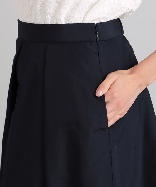 OPAQUE.CLIP（オペークドットクリップ）の「◆≪通勤・セレモニー対応≫ タックフレアスカート【洗濯機洗い可】（スカート・レディース・ネイビー/ブラック/ライトベージュ・42/38/40/36）」の18枚目の写真