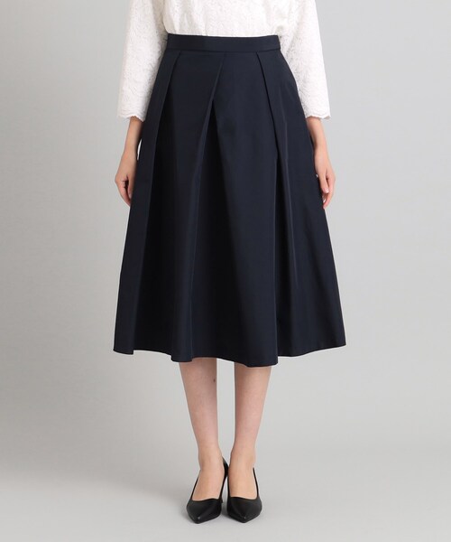 OPAQUE.CLIP（オペークドットクリップ）の「◆≪通勤・セレモニー対応≫ タックフレアスカート【洗濯機洗い可】（スカート・レディース・ネイビー/ブラック/ライトベージュ・42/38/40/36）」の20枚目の写真