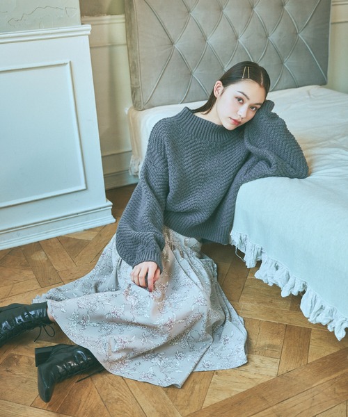 mysty woman(ミスティウーマン)の「ラウンドギャザースカート 990901(スカート・レディース・ベージュ系その他/アイボリー/ピンク系その他・FREE)」の4枚目の写真