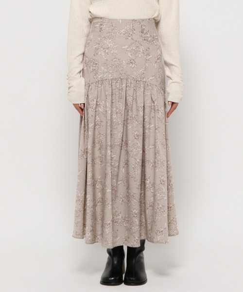 mysty woman(ミスティウーマン)の「ラウンドギャザースカート 990901(スカート・レディース・ベージュ系その他/アイボリー/ピンク系その他・FREE)」の7枚目の写真