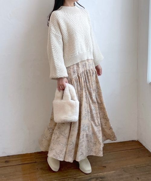 mysty woman(ミスティウーマン)の「ラウンドギャザースカート 990901(スカート・レディース・ベージュ系その他/アイボリー/ピンク系その他・FREE)」の19枚目の写真