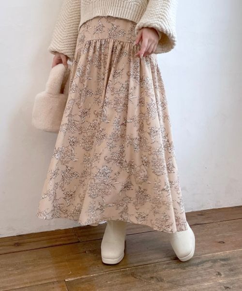 mysty woman(ミスティウーマン)の「ラウンドギャザースカート 990901(スカート・レディース・ベージュ系その他/アイボリー/ピンク系その他・FREE)」の20枚目の写真