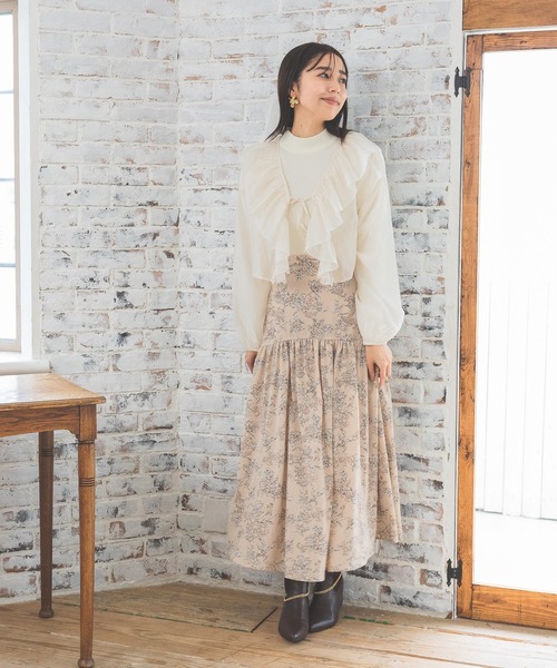 mysty woman(ミスティウーマン)の「ラウンドギャザースカート 990901(スカート・レディース・ベージュ系その他/アイボリー/ピンク系その他・FREE)」の17枚目の写真