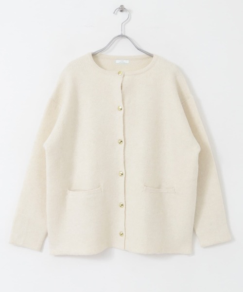 ITEMS URBANRESEARCH（アイテムズ アーバンリサーチ）の「ウールミックスノーカラーカーディガン（カーディガン/ボレロ・レディース・オフホワイト/ブラウン/ライトブルー・FREE）」の19枚目の写真