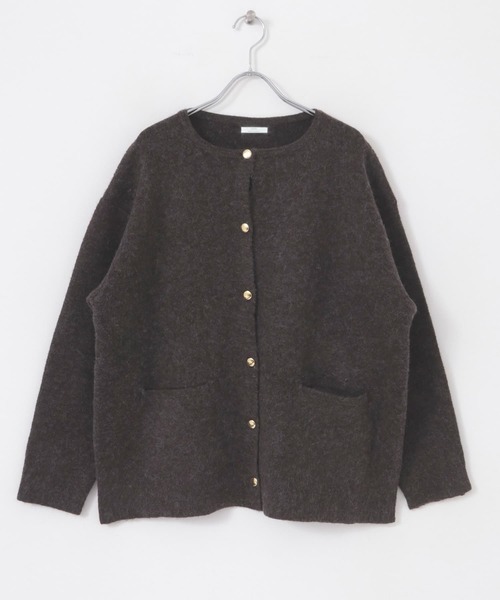 ITEMS URBANRESEARCH（アイテムズ アーバンリサーチ）の「ウールミックスノーカラーカーディガン（カーディガン/ボレロ・レディース・オフホワイト/ブラウン/ライトブルー・FREE）」の18枚目の写真